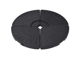 Conjunto 4 Base para guarda-sol VIDAXL Black Plástico