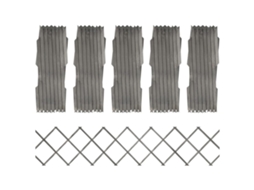 Vidaxl Cercas Em Treliça 5 Pcs 180x30 Cm Abeto Maciço Cinzento