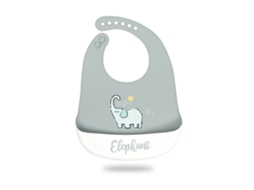 Babete De Silicone Ultrafino E Impermeável Para Bebés Elefante