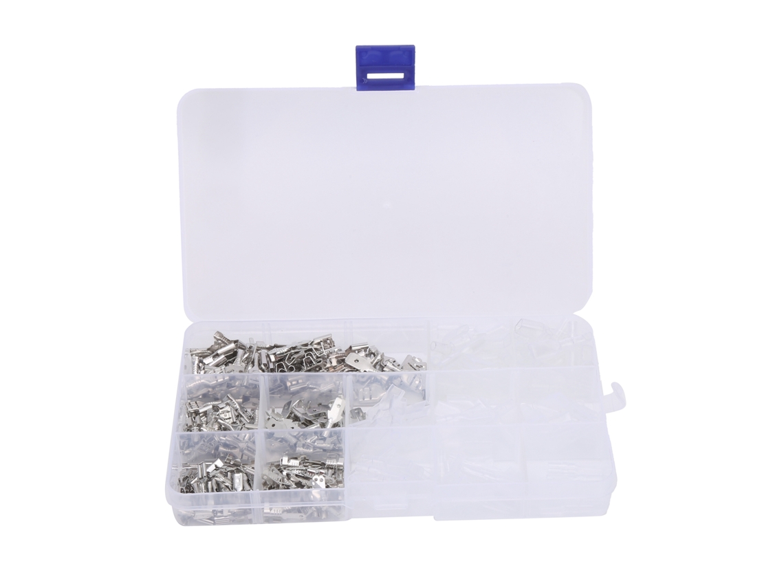 KOFIHETY Kit 315 Peças Terminais De Crimpagem Conectores Para Cabos Industrial Prateado 2,8/4,8/6,3mm