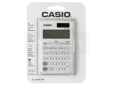 Calculadora Básica CASIO SL-310UC-WE Branco (10 dígitos)