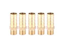 5pcs Conector De Rosca Macho G1/8 Latão Com Barbula Para Gás Líquido 10mm