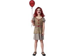 Fato de Menina DISFRAZZES Palhaça Aterradora (Tam: 3 a 5 anos)