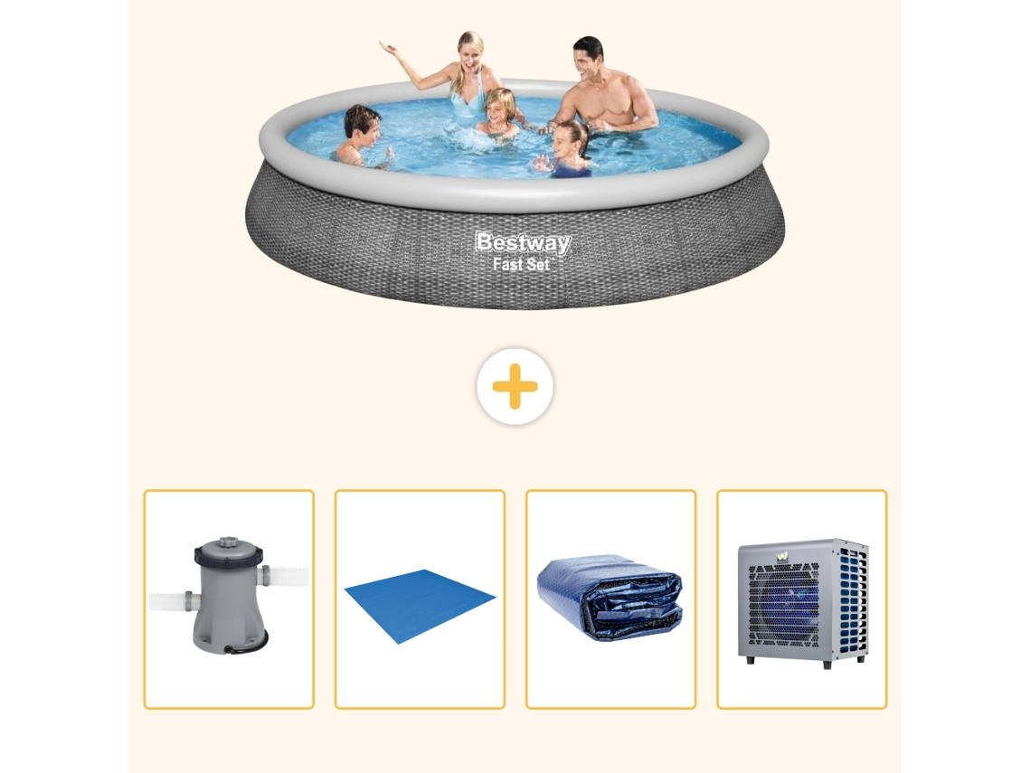 Bestway Piscina Bestway Fast Set Redonda - 396x84 Cm - 5-peças S278