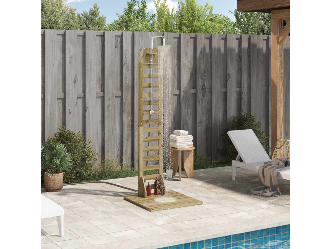 Vidaxl Chuveiro Externo 223 Cm Natural