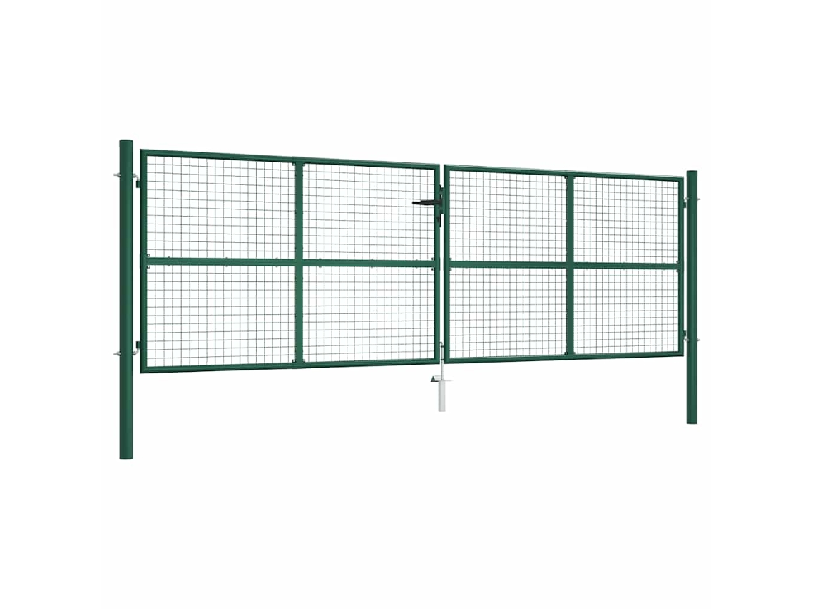 Fence Gate, Fence Gates Vidaxl Verde Aço (390 X 125 Cm)