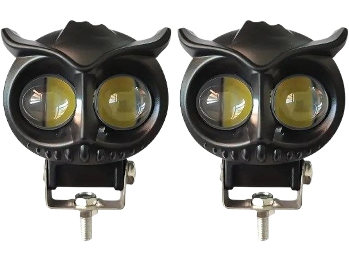 Faróis De Neblina Para Motocicleta, Holofote/lanterna Ajustável De Dois Tons