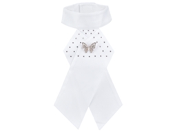 Conjunto de 3 Gravatas Colar de Cetim Branco | S/MARCA