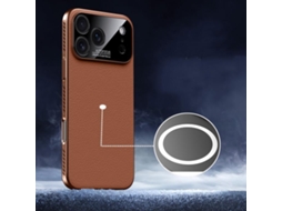 Capa Para Iphone 17 Pro - Revestimento Macio Com Magsafe E Resfriamento - Couro Macio Híbrido Com Policarbonato