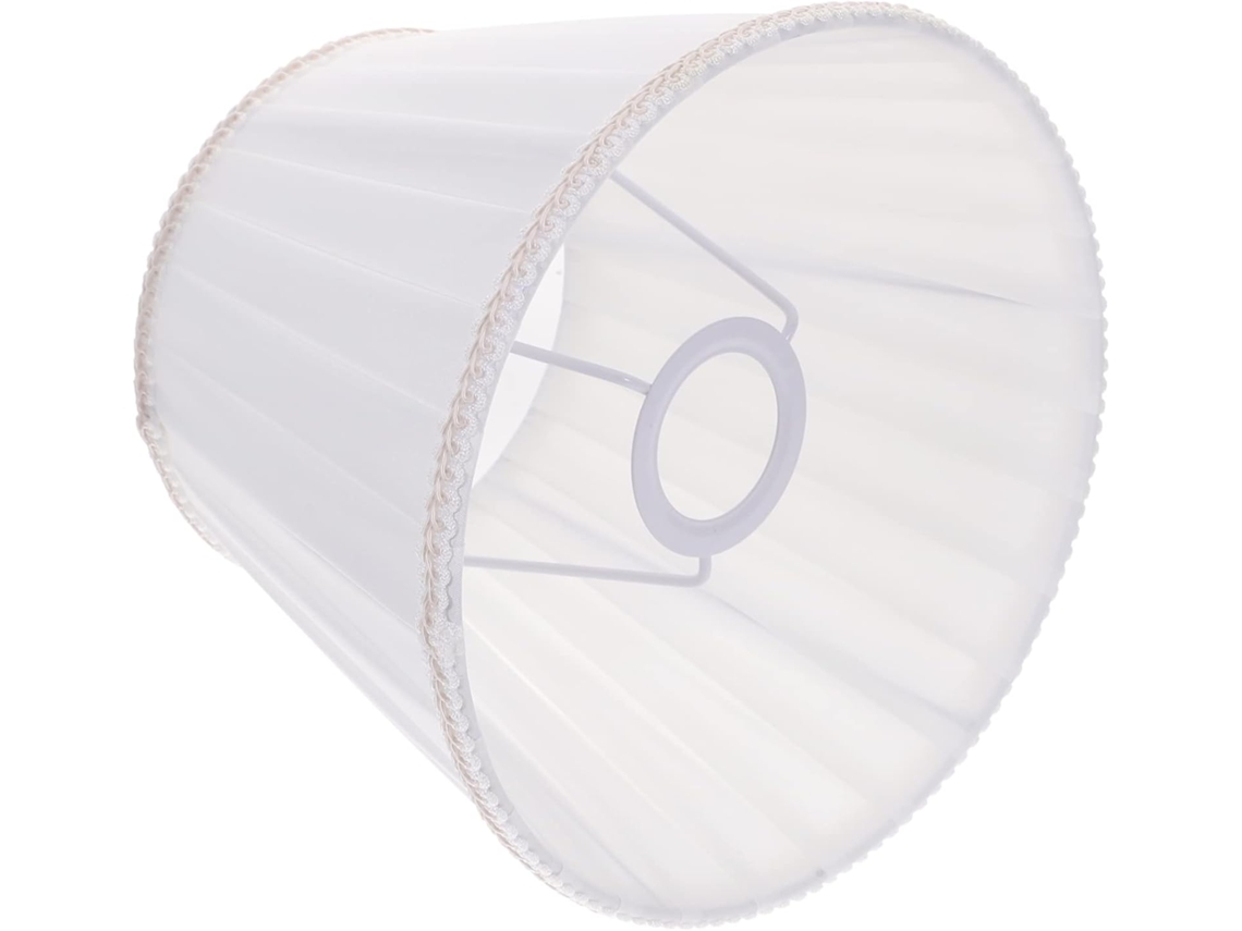 Capa De Tecido Branco Leve E Moderno E27 Cm