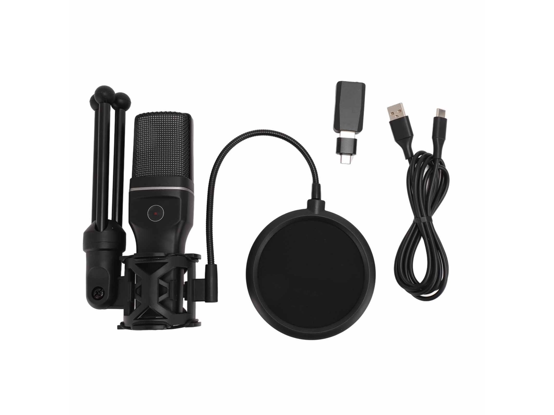 Microfone de Condensador Usb para Jogos com Redução de Ruído EOOCOO