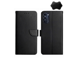 Capa De Celular Tipo Flip Horizontal Em Couro Resistente A Impressões Digitais Para Motorola Moto G52j 5g