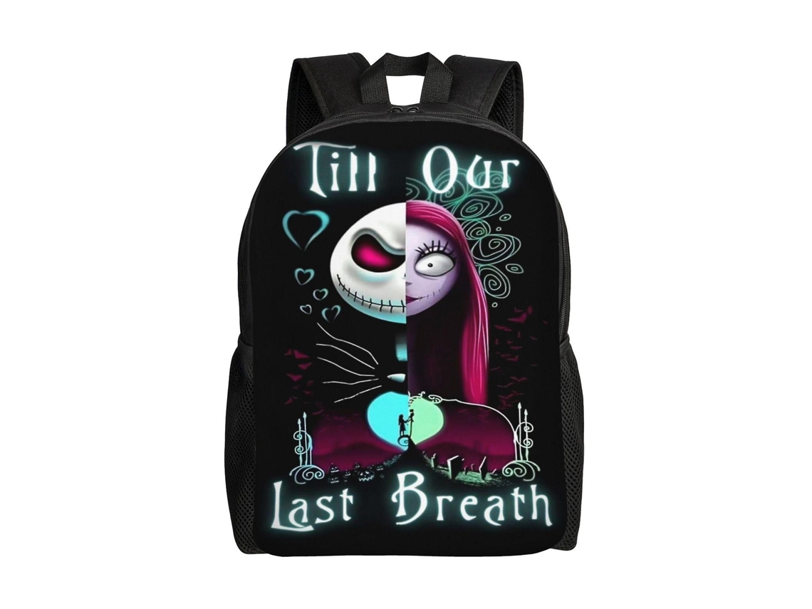 Mochila Escolar Inspirada Em O Estranho Mundo De Jack Para Meninas Adolescentes, Ideal Ensino Fundamental E Médio, Perfeita Laptop Aquaforge