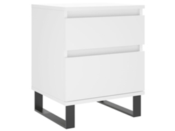 Bedside Cabinet, Bedside Cabinets Vidaxl Branco Madeira Processada (n/a)