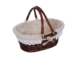 Cesto de picnic de rattan pequeno, ao ar livre, para natureza LAXISCREED