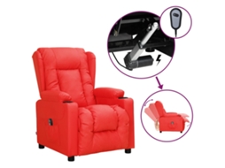 Electric Recliner Chair, Electric Recliner Chairs Vidaxl Vermelho Couro Artificial