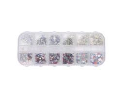 12 Gradeis De Strass Para Unhas Artísticas Diy Decoração De Unhas Glitter Pérolas Ferramenta De Manicure 5