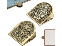 Clipes Retrô Vintage Em Liga Zinco Com Flores E Borboletas, Conjunto De Duas Peças, Ideais Para Livros, Papéis