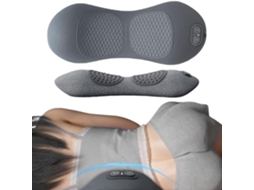 Massageiro Dorsal Articulado De 3 Segmentos Com Tração, Vibração E Calor, Alívio De Dores Cervicais, Ombros Costas, Compacto, Recarregáve...
