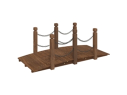 Ponte de jardim VIDAXL Marrom Madeira (150x67x56 cm)