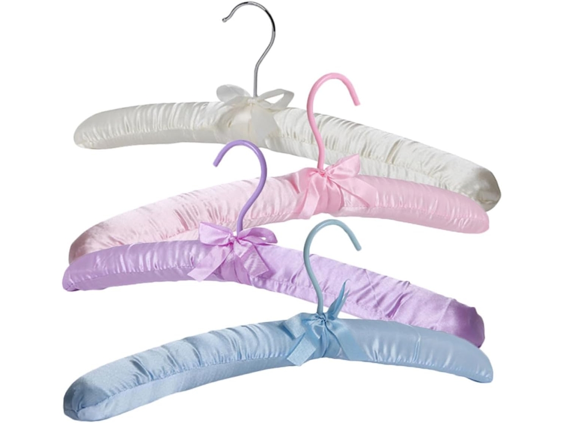 Conjunto 4 Cabides Acolchoados Espuma Antiderrapantes Roupas GOKOCO