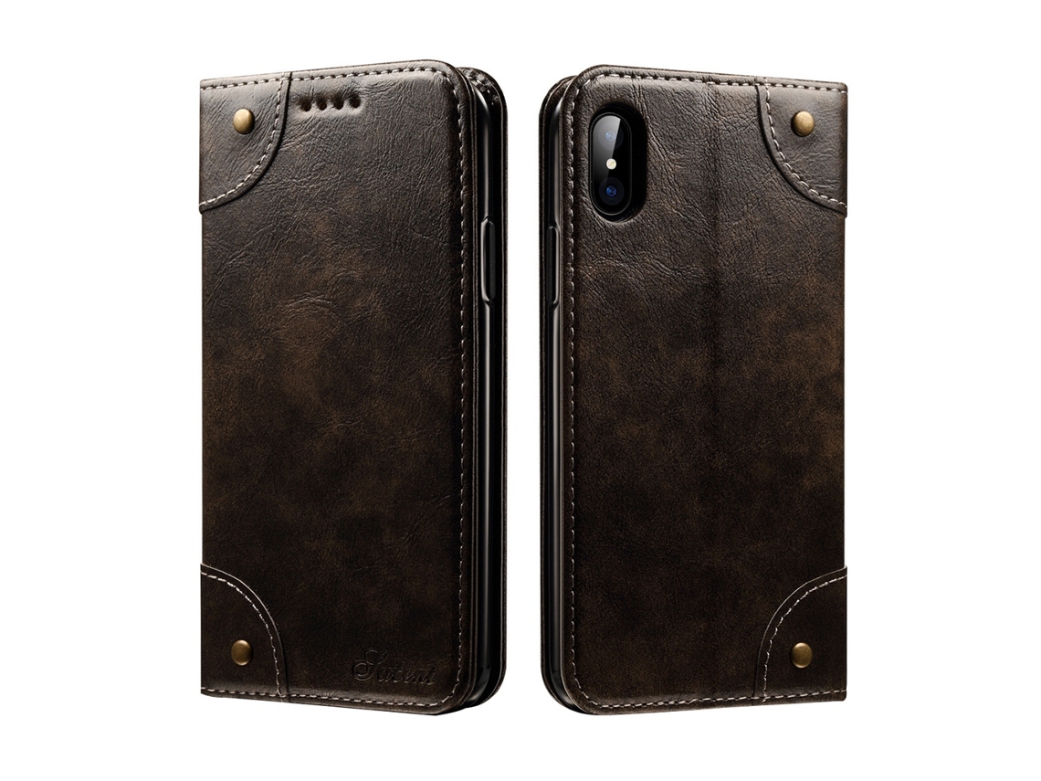 Capa de Celular Flip LAXISCREED para Iphone 7/8 Preto Multifuncional