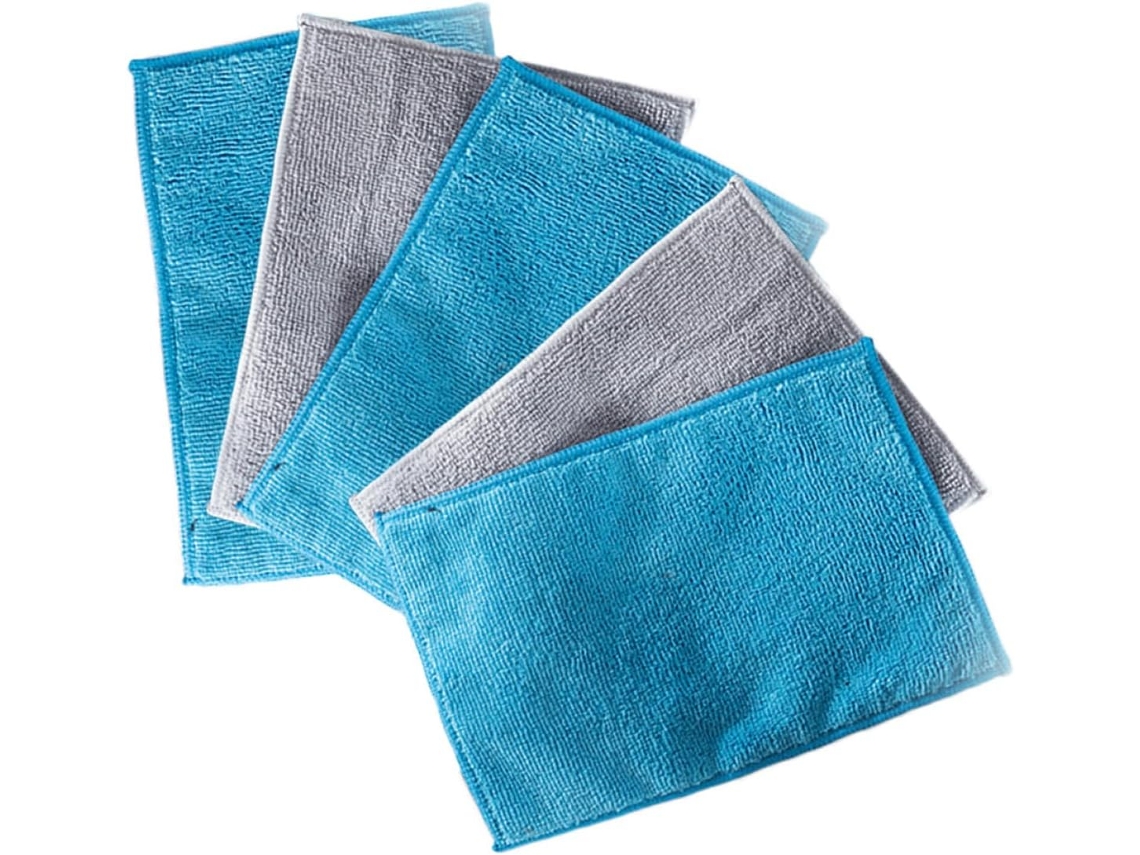 Conjunto De 5 Panos De Limpeza Material Absorvente, Para Vidros E