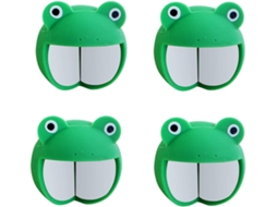 Protetor De Canto De Mesa De Silicone Com 4 Peças De Animais De Desenho Animado, Anticolisão, Sapo Verde Brilvibera