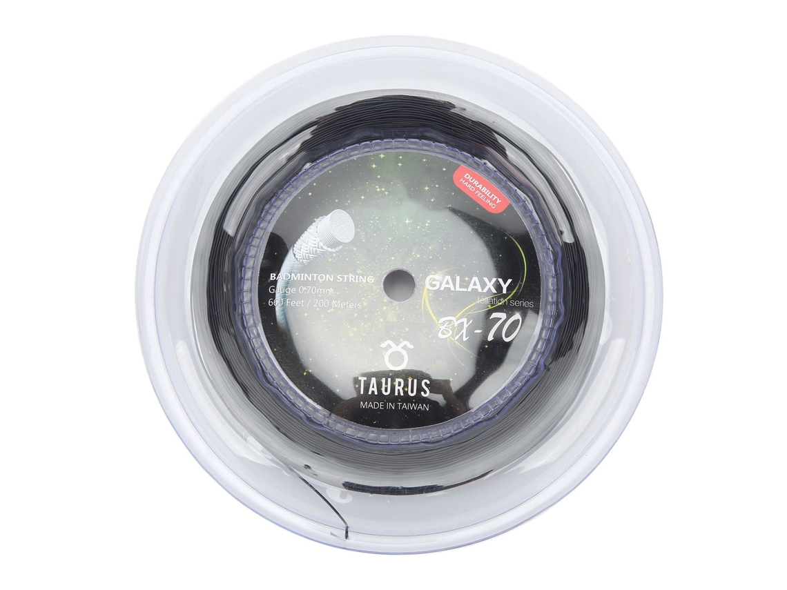 Linha De Badminton Powerti Bx70 Nylon Alta Elasticidade 0.7mm 200m Bobina Preta