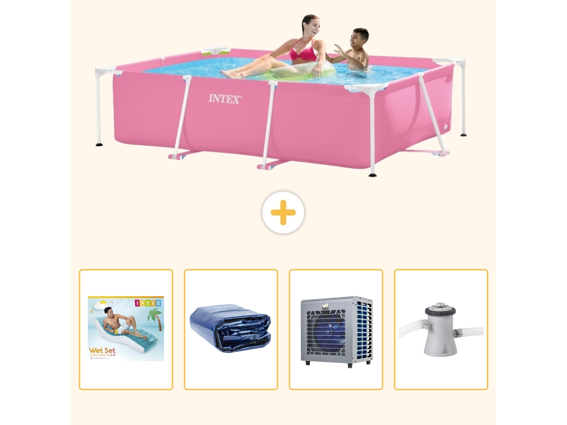 Intex Piscina Com Estrutura Retangular - 220x150x60 Cm - 5-peças S112