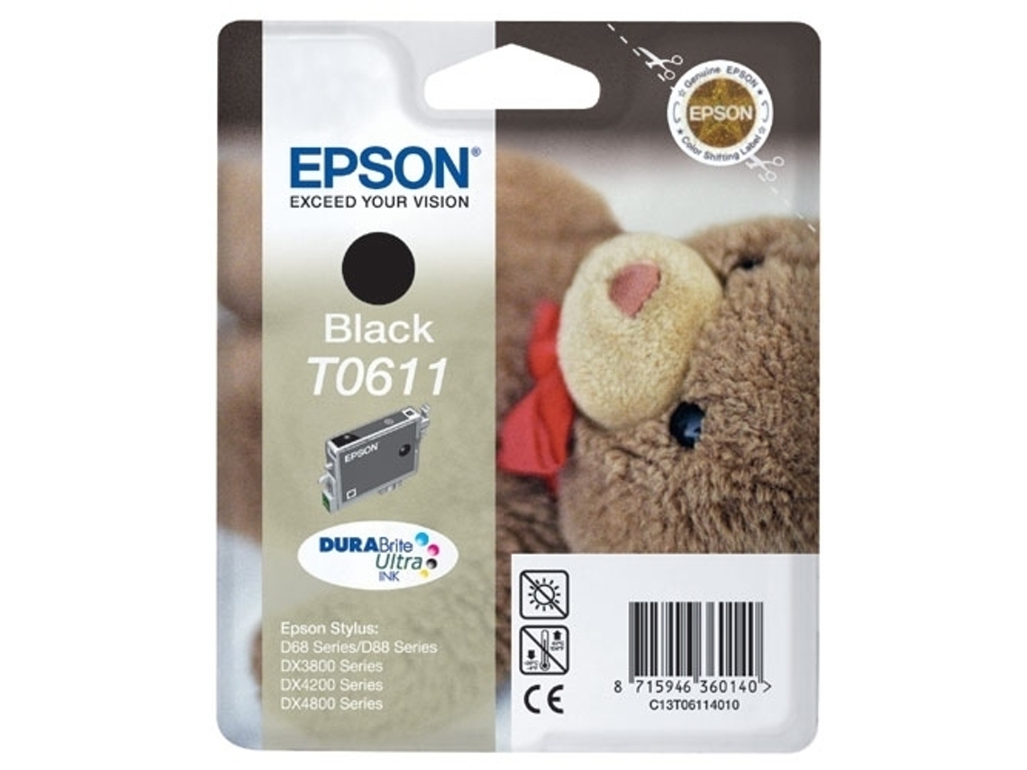 Tinteiro EPSON T0611 Preto (C13T06114020)