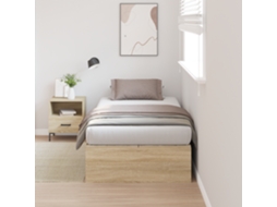Cama De Armazenamento Em Carvalho Sonoma 90x200 Cm