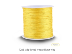 Cordão de Nó Chinês Náilon 100m X 0.8mm para Macramé Shamballa Fio Amarelo S/MARCA