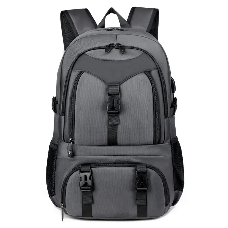 (2413-cinza) Nova Mochila De Viagem De Grande Capacidade, Bolsa Unissex Para Laptop