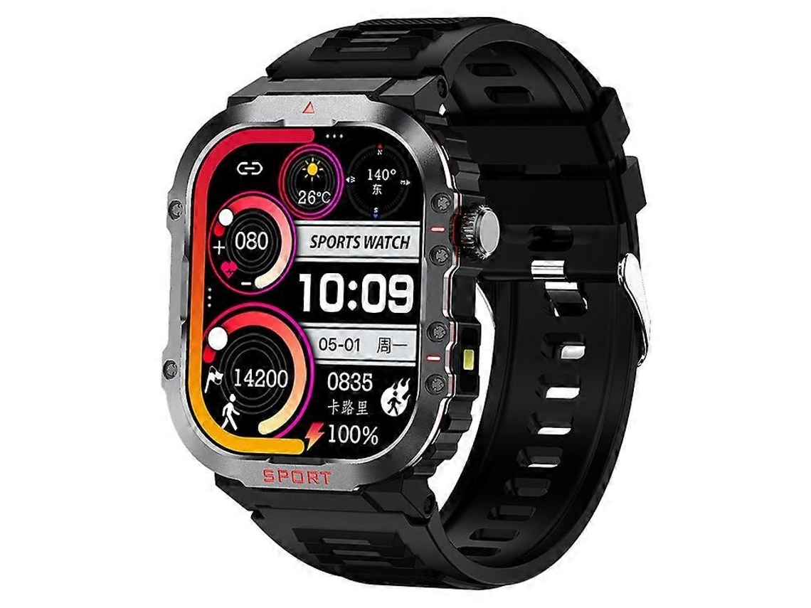 Smartwatch esportivo G45 para atividades ao ar livre, à prova d'água até 1 ATM, tela de 2,01 polegadas, com chamadas Bluetooth, bússola e lanterna. Bicicleta elétrica Ly