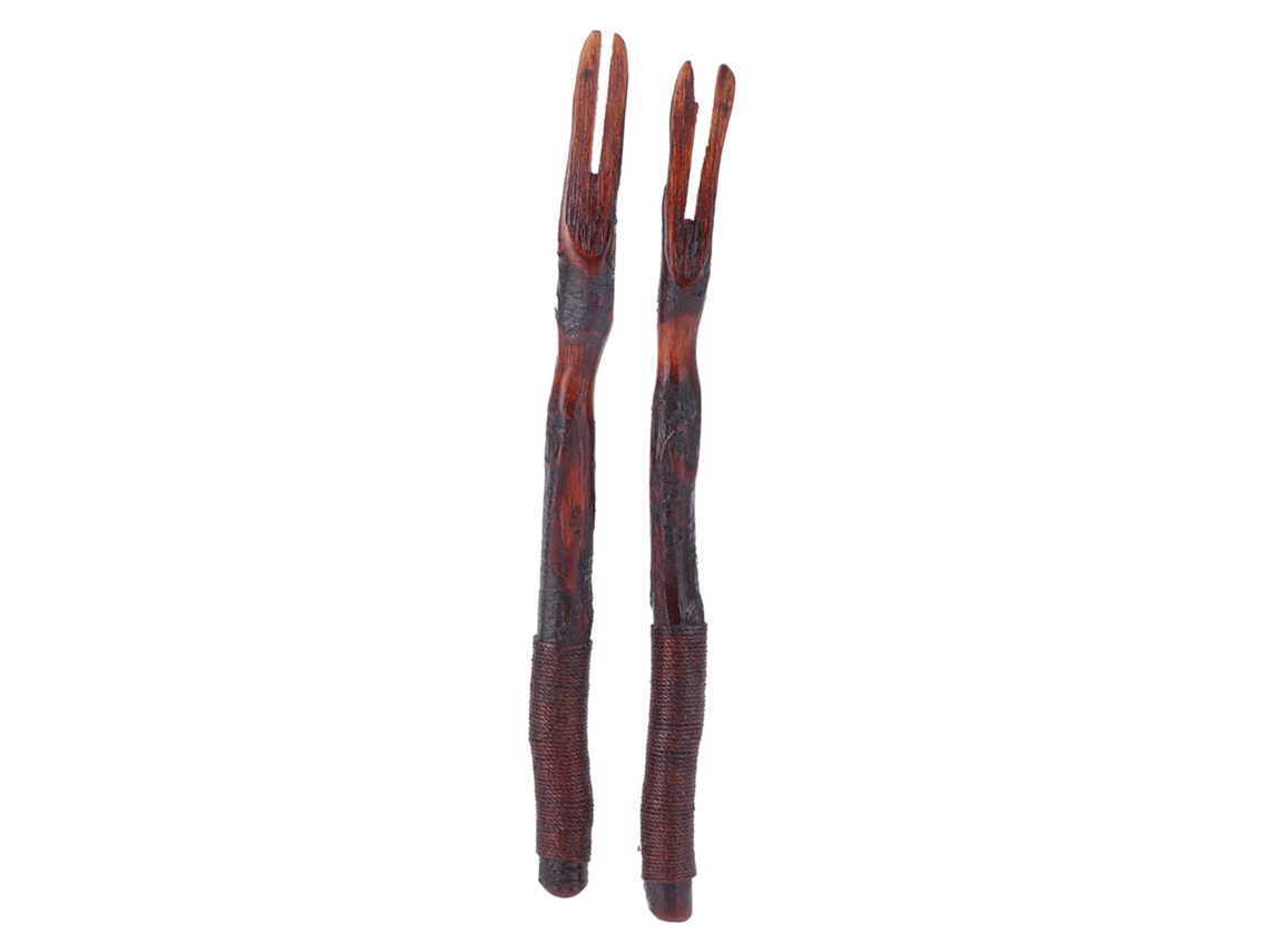Garfo de Fruta LAXISCREED 2pcs Mesa Madeira