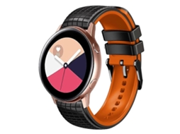 Pulseira De Silicone Bicolor Com Malha De 20 Mm