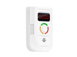 Detetor De Monóxido De Carbono De Tomada Com Display Lcd E Alarmes Sonoros E Visuais