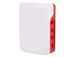 Hkj caja Protectora de Abs para Raspberry Pi 4b Con Ranuras de Encaixe Precisas Y Resistencia À Corrosão, Cor Branco e Vermelho