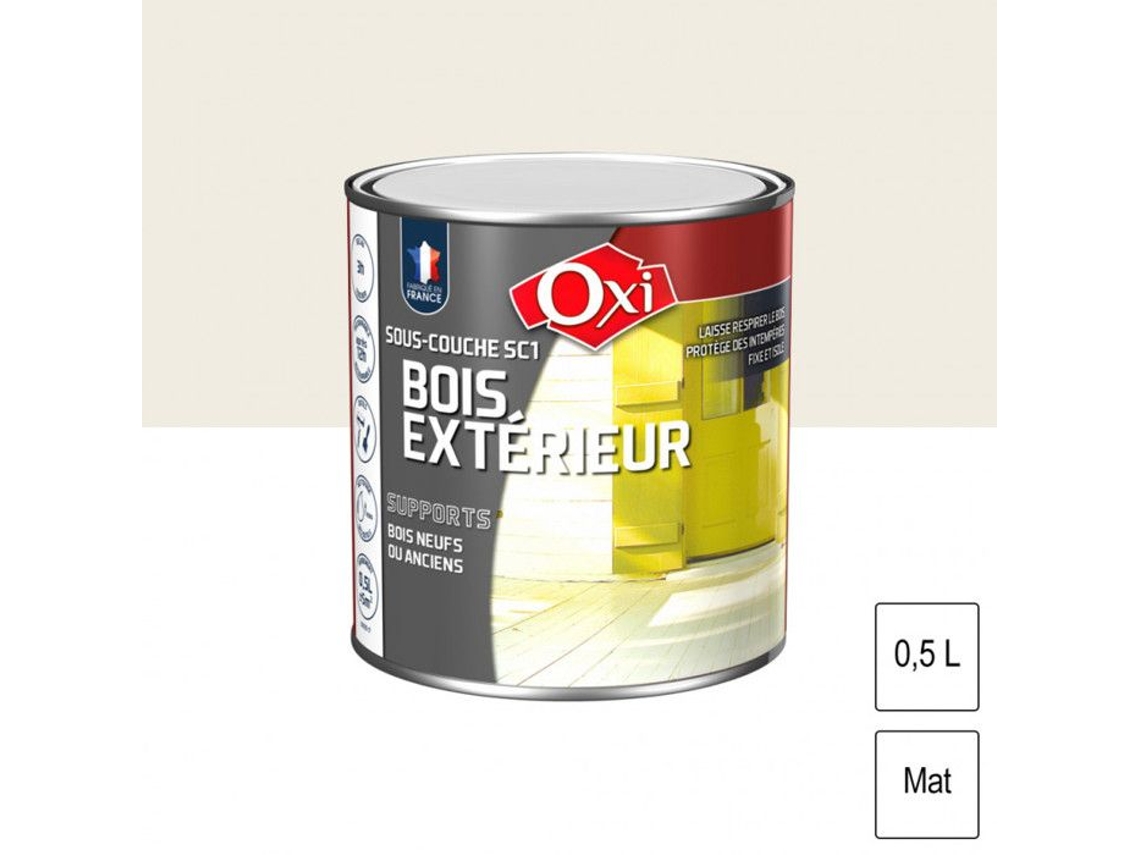 Tinta De Base Para Exterior Madeira Oxi 500 Ml Aspecto Mate Fórmula À Base De Água Rendimento 10 M²/l