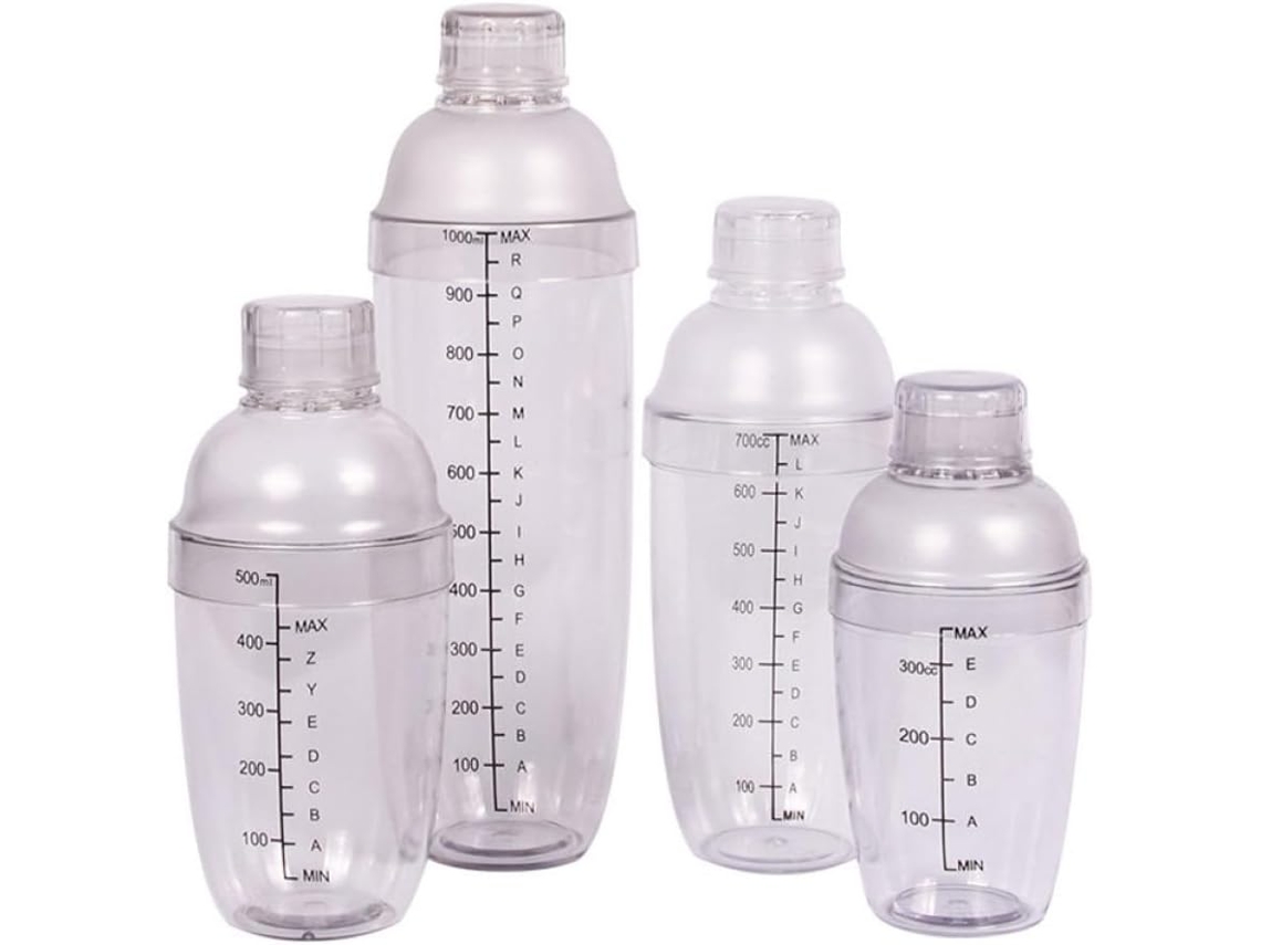 Conjunto De Coqueteleira De Plástico Com 5 Peças