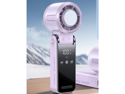 Ventilador com carregamento USB MDUG, visor LCD, dobrável, 3 modos