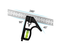 Suporte Combinado De Régua Triangular Em Aço Inoxidável, 45/90 Graus