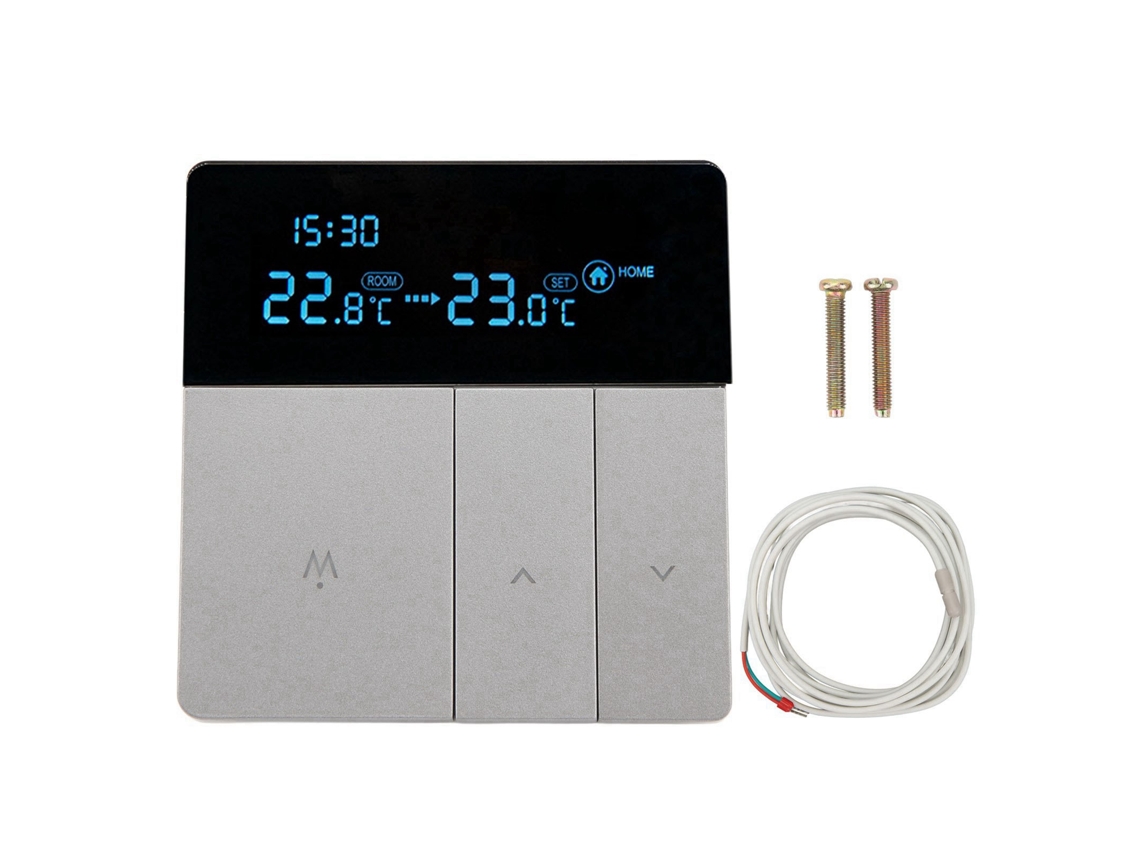 Termostato Digital Programável com Tela LCD Grande Cabo de Sensoriamento 3m 90v-240v 16a