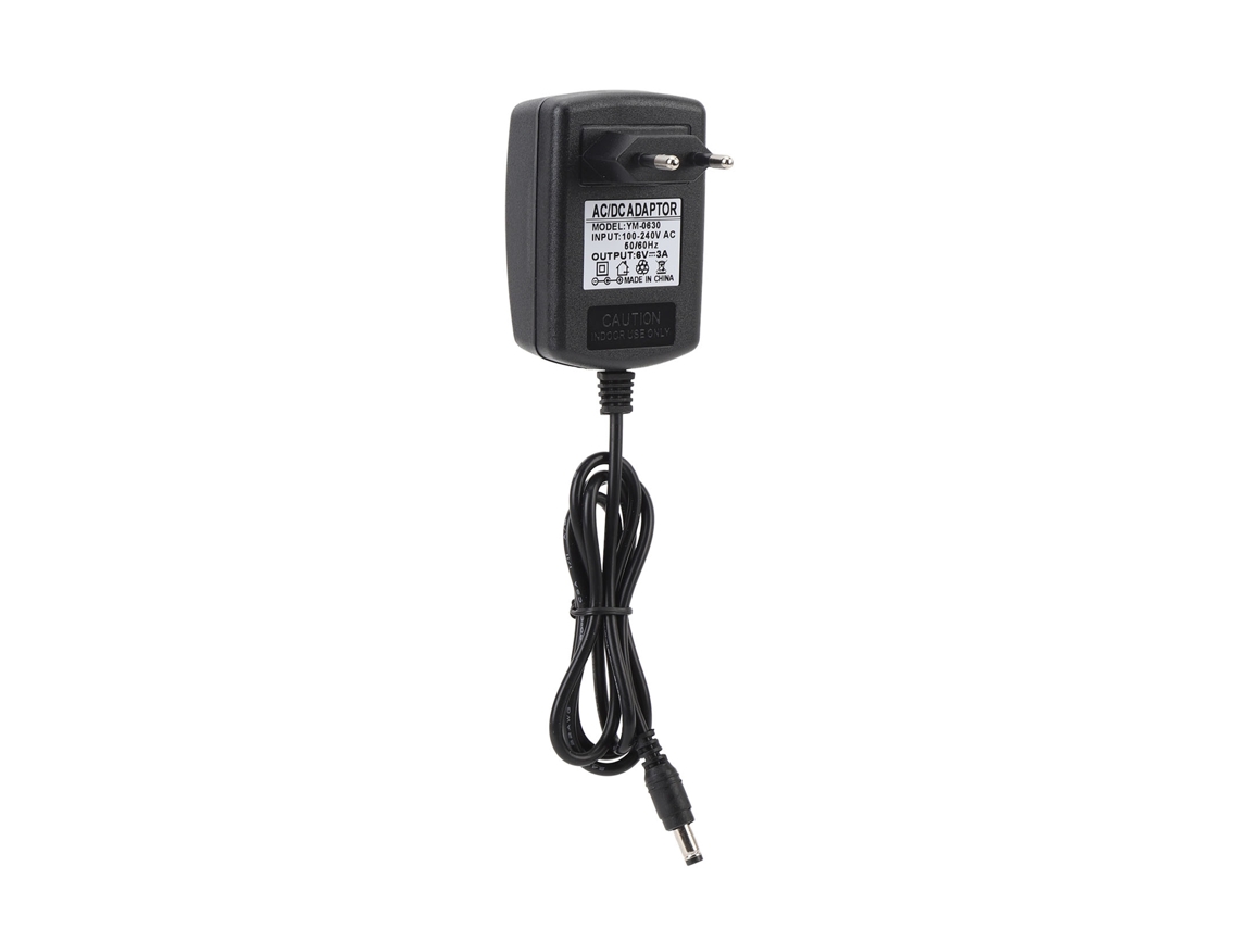 Adaptador De Alimentação Com Plug Dc 5.5x2.5mm Cabo De Carga 6v 3a 18w Plug Eu Para Tela Led Console De Jogos