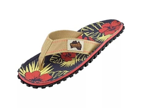 Chinelos GUMBIES Islander Hibiscus (40 - Bege)