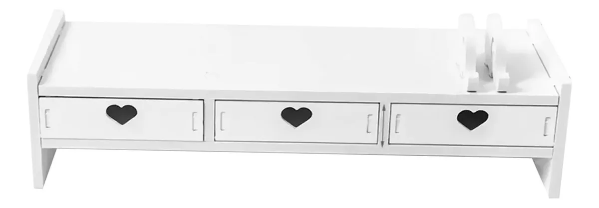 Suporte De Elevação, Suporte Para Pc, 3 Gavetas Brancasvayotoy
