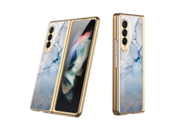Capa Protetora EOOCOO (para Samsung Galaxy Z Fold3 Gold lake Blue)