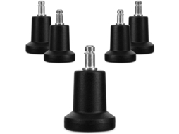 Rodízios Para Cadeira De Escritório Pacote Com 5 Ponteiras De Reposição 10/22 Mm Ponteiras Fixas E Silenciosas Para Pisos Rígi Aquaforge