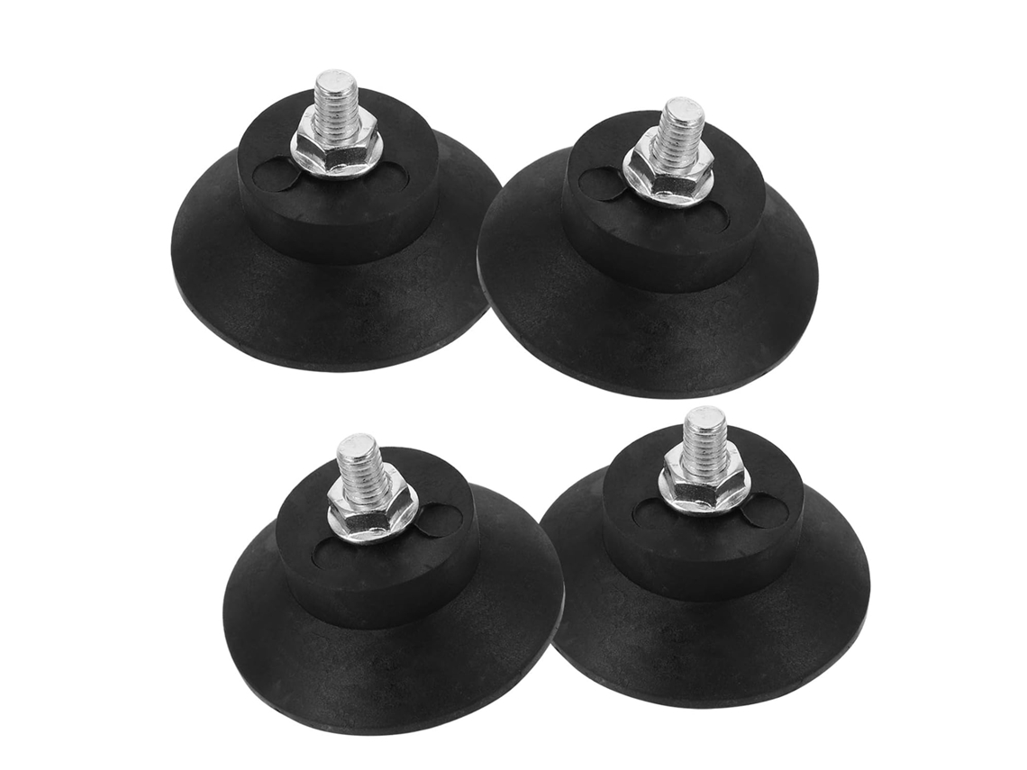Conjunto De 4 Almofadas Antivibração Borracha Preta M6